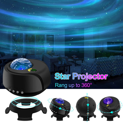 FLITI galaxy projector room-wide illumination casts dramatic ambience across space