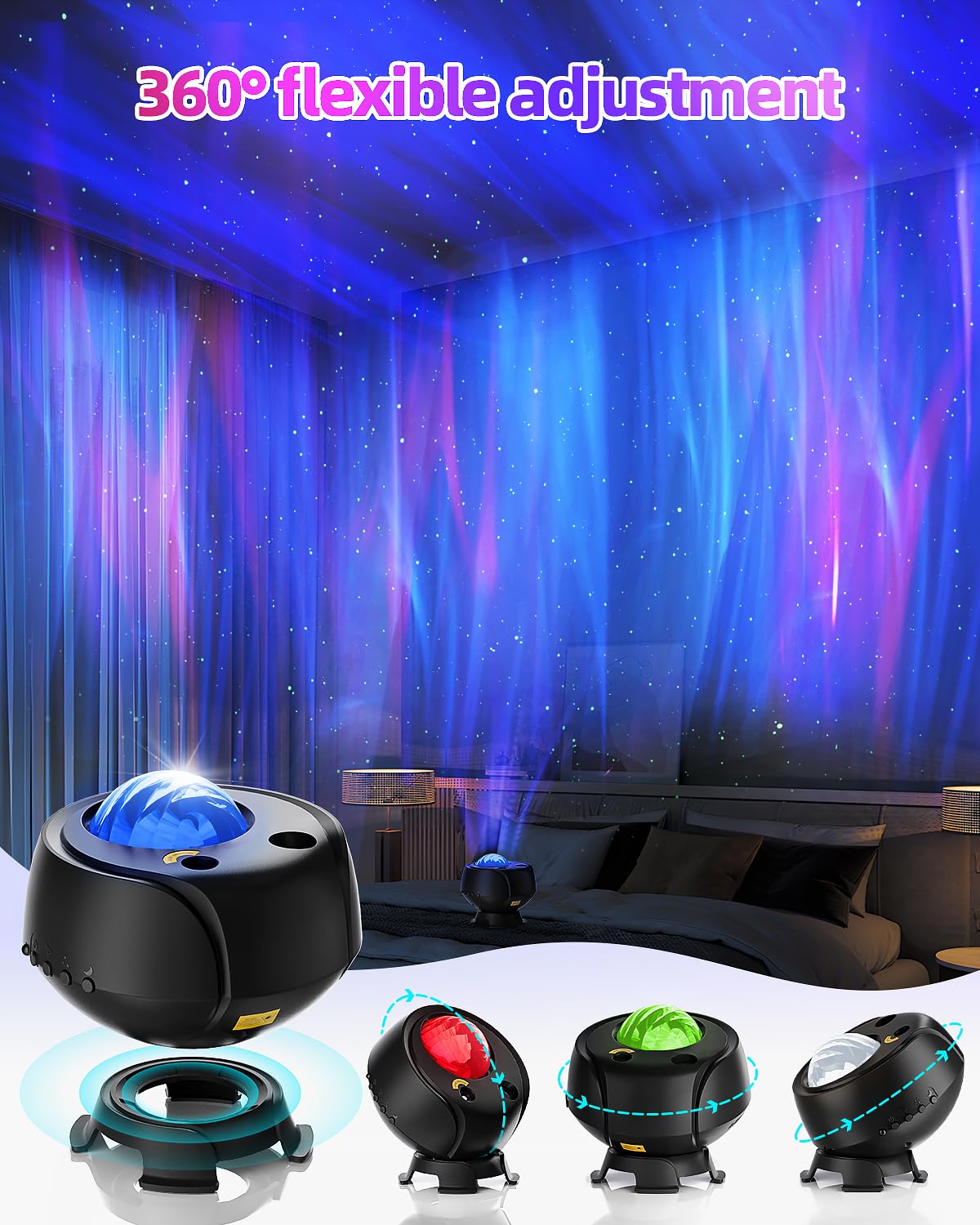 FLITI creates calming room ambience that fills walls with color.