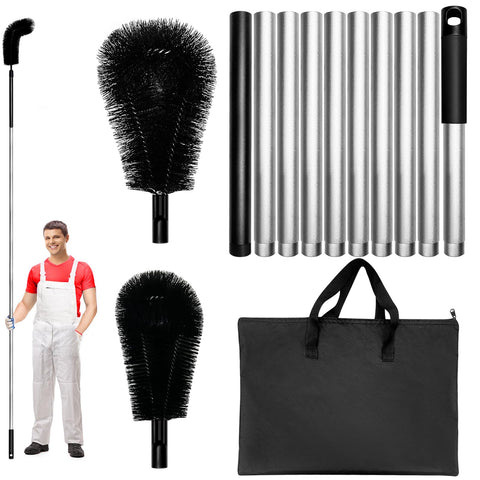 Flizubat 13ft gutter cleaner assembly enables adjustable reach from the ground for safe cleaning