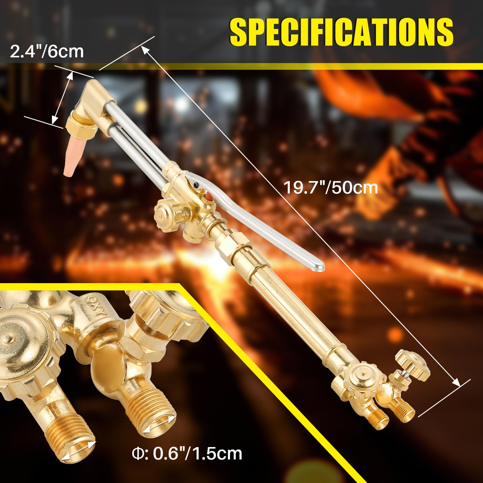 FLKQC 315FC torch handle metal body communicates durability for demanding shop use.