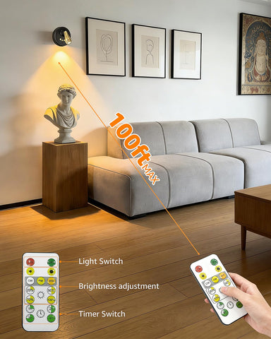 Floarligso LED Spotlight Indoor wall-mount installation without wiring.