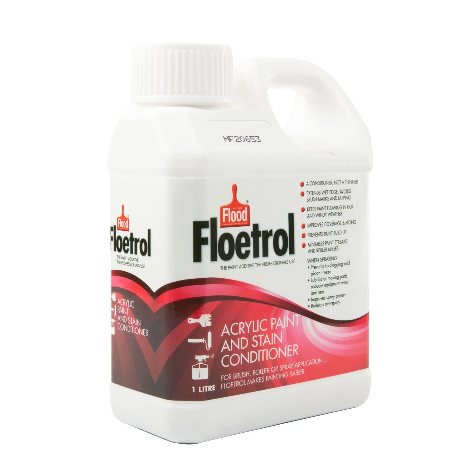 Flood Floetrol acrylic paint additive showing extended wet edge for smoother application