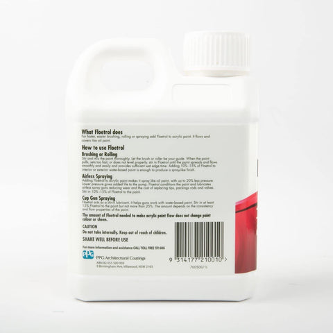 Flood Floetrol demonstrates long wet edge for even spray gun results