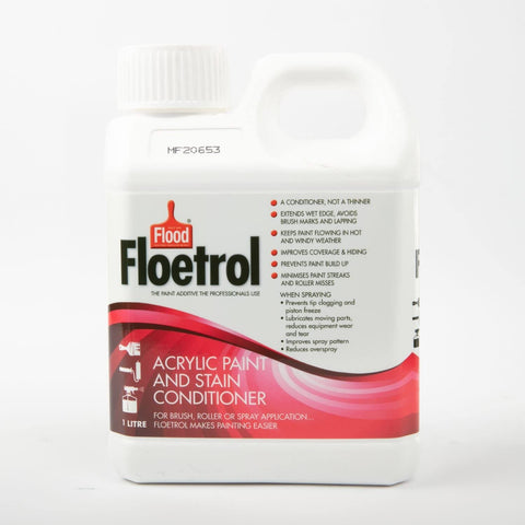 Flood Floetrol stain conditioner improving flow and hiding on wood finishes
