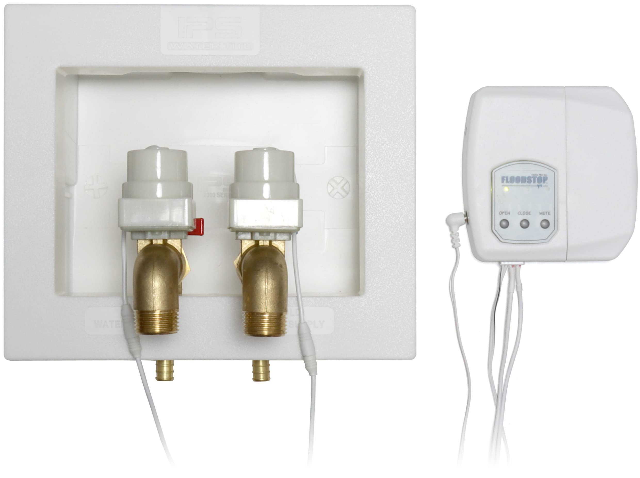 FloodStop auto shut-off valves pictured during installation help prevent water damage