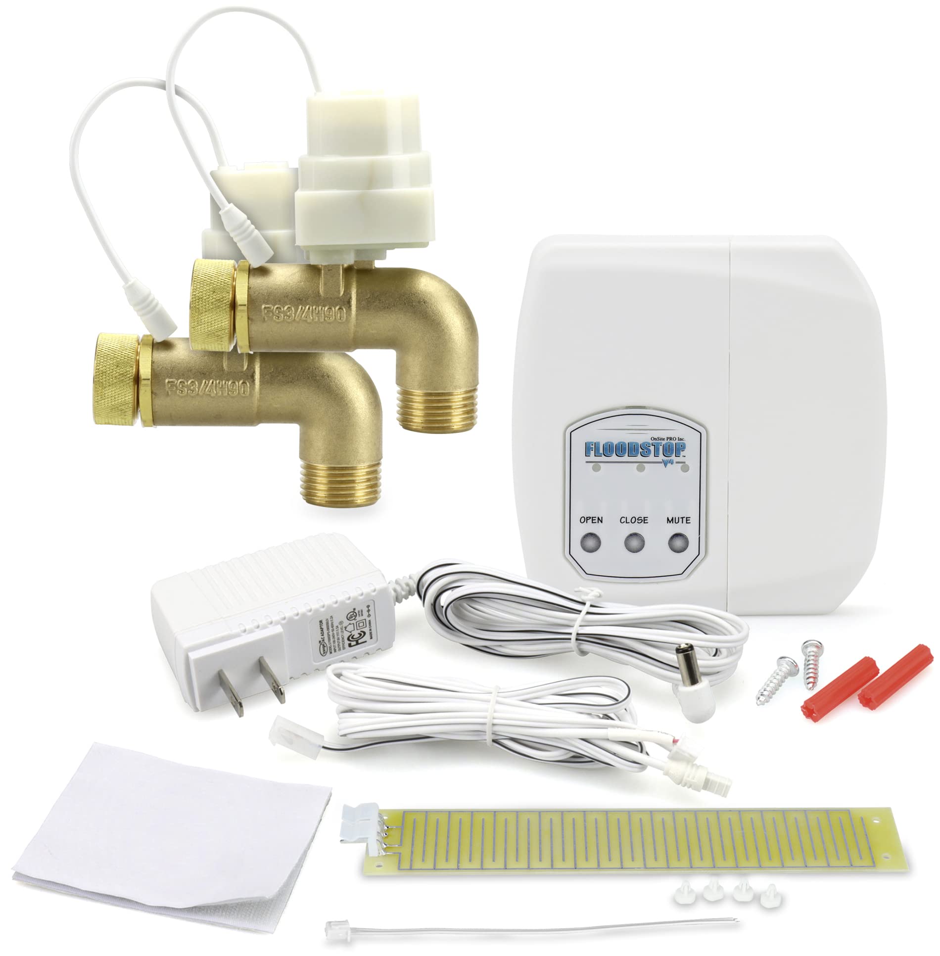 FloodStop leak detector kit visual alarm signaling detected leak