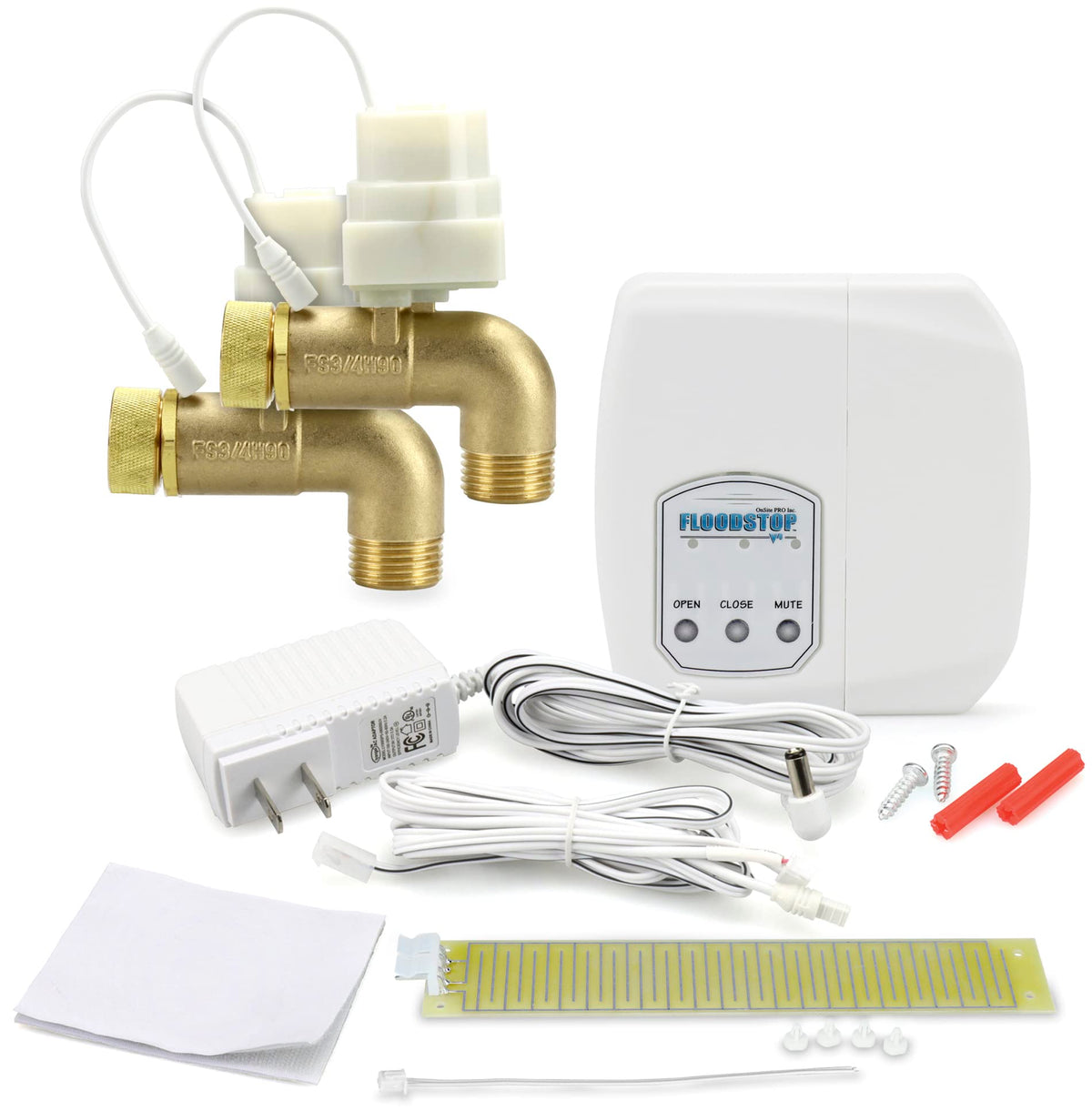 FloodStop leak detector kit visual alarm signaling detected leak