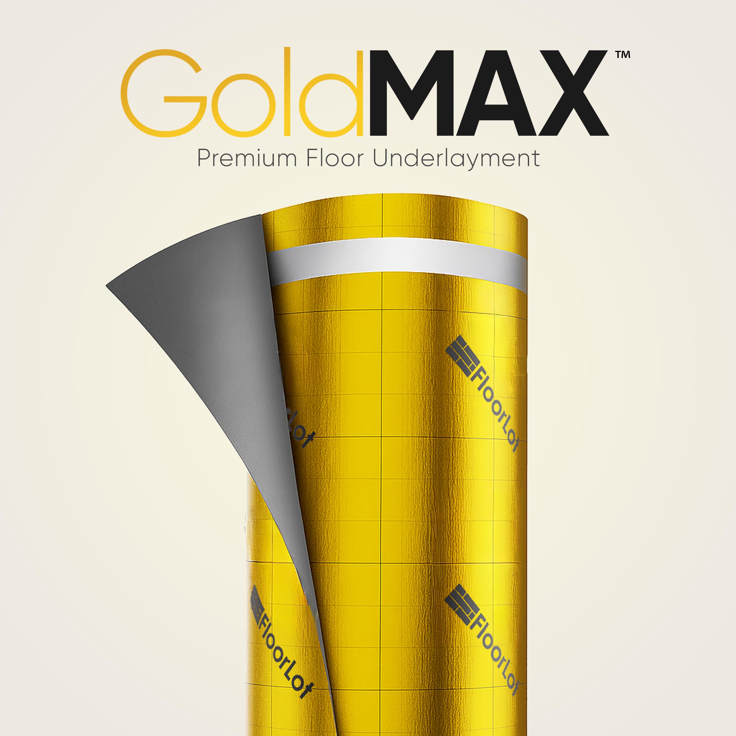 Floorlot GoldMax roll being unrolled during installation for quick setup.