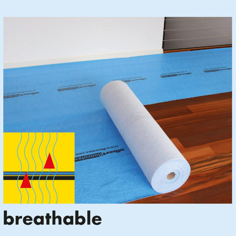 Floorotex Albert Blue roll tear-resistant recycled PET fibers endure tools.