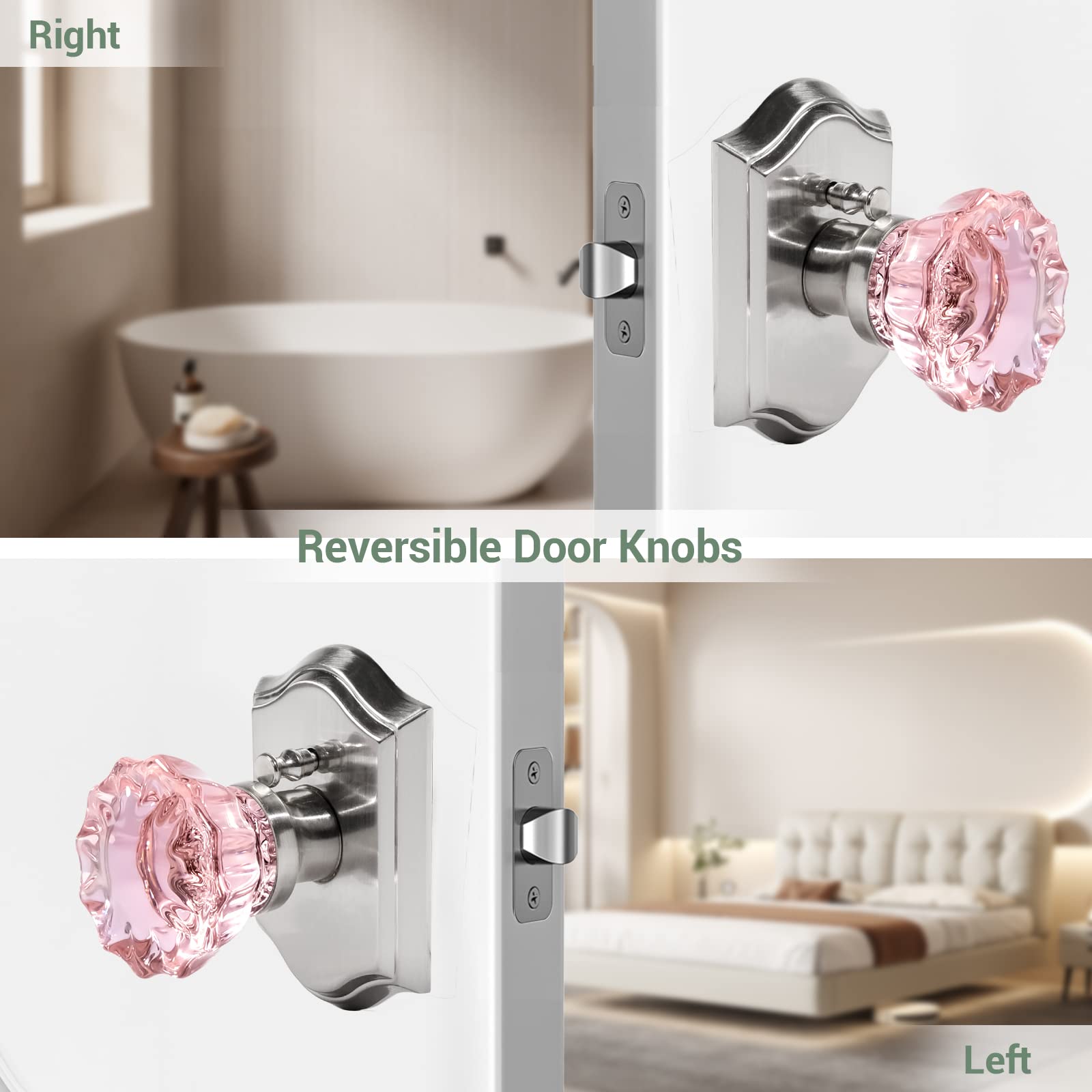 Floresita vintage door knob set perfect for bedroom or bathroom