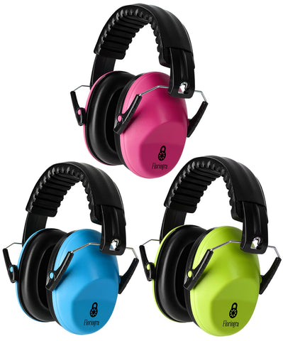 Floriogra 3Pack kids noise cancelling headphones with bright colors for visibility and focus.