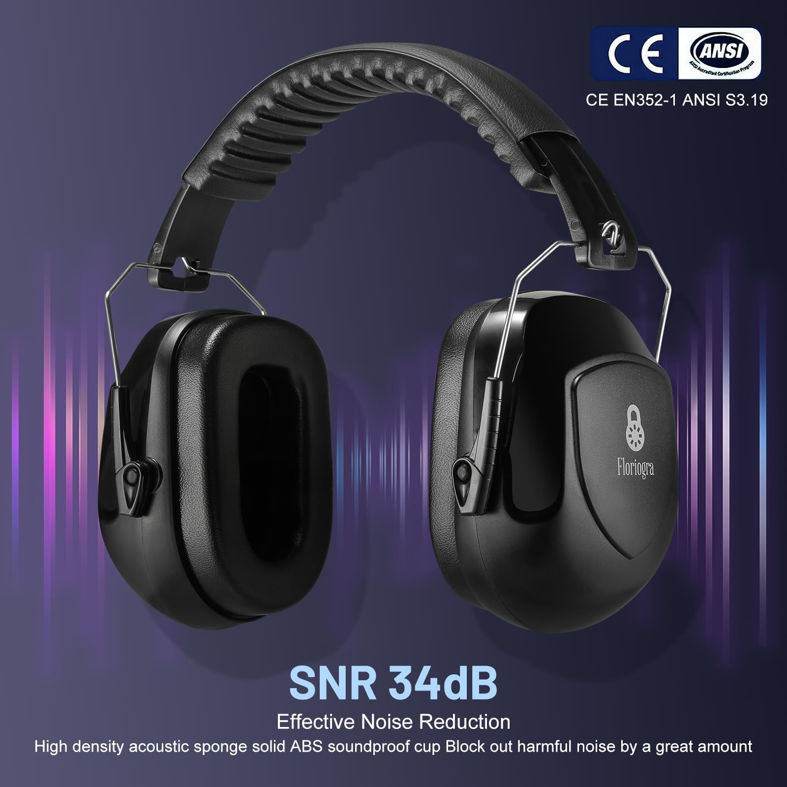 Adjustable headband with 360° pins fits diverse head shapes.