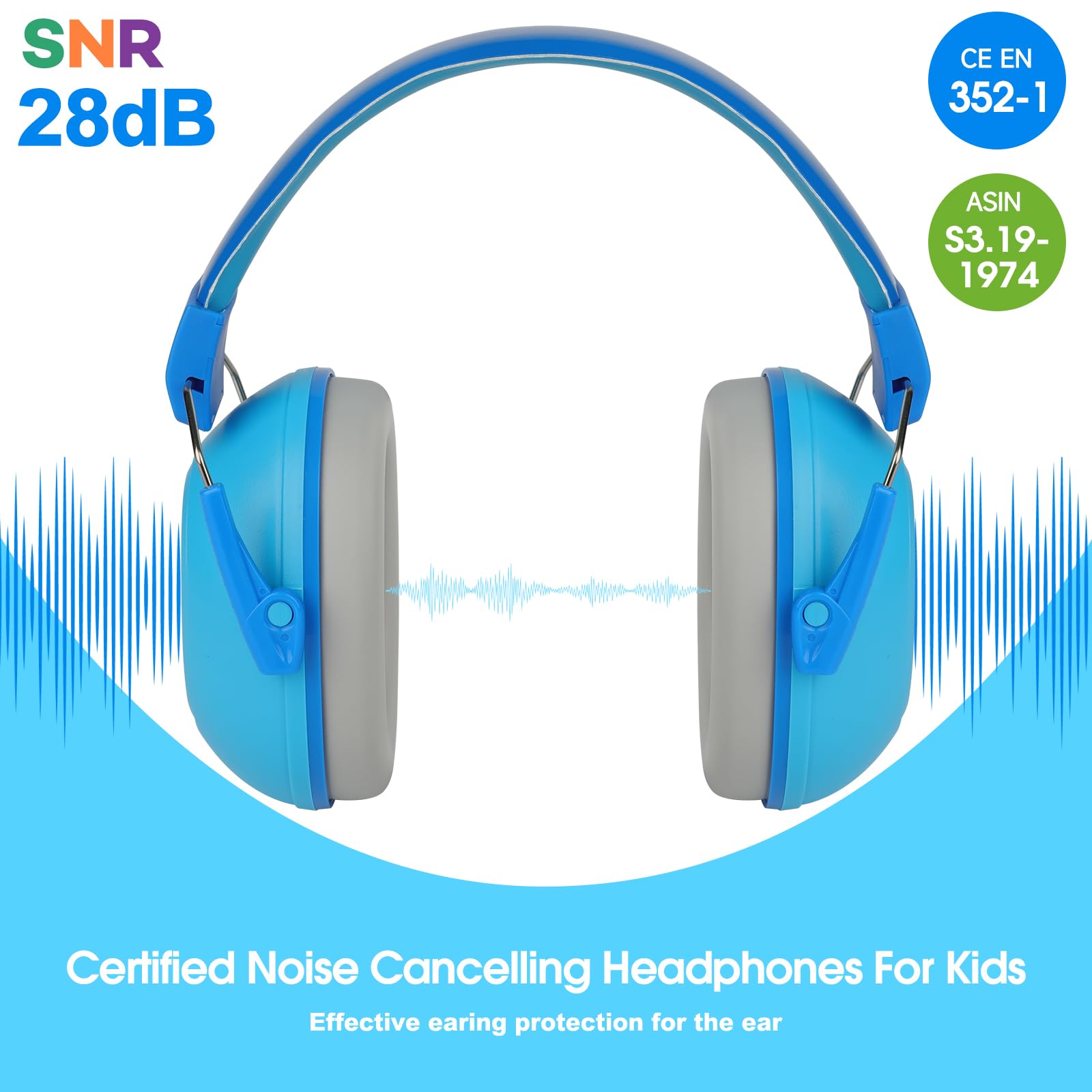 Floriogra kids headphones with 360 rotatable cups for a snug fit.