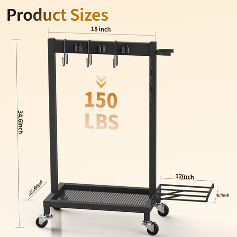 FLOUREE vacuum stand holds upright vacuums for quick access and stable storage