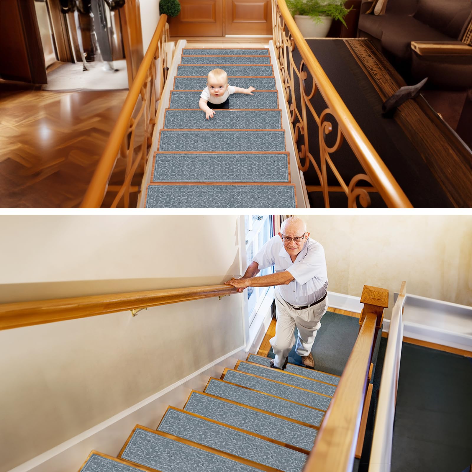 FlowaFoli easy-clean washable stair treads for quick refresh