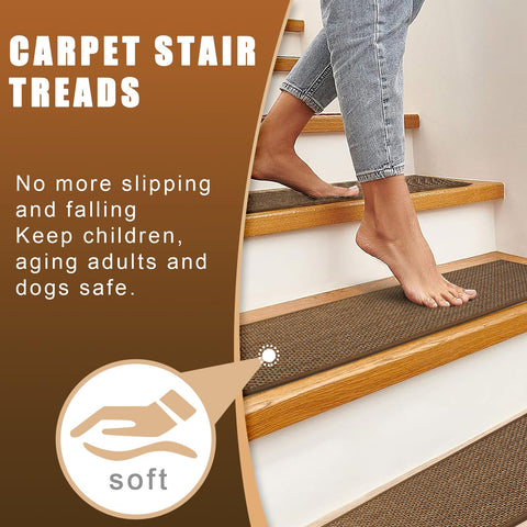 The non-slip backing of FlowaFoli treads grips steps for stable footing.