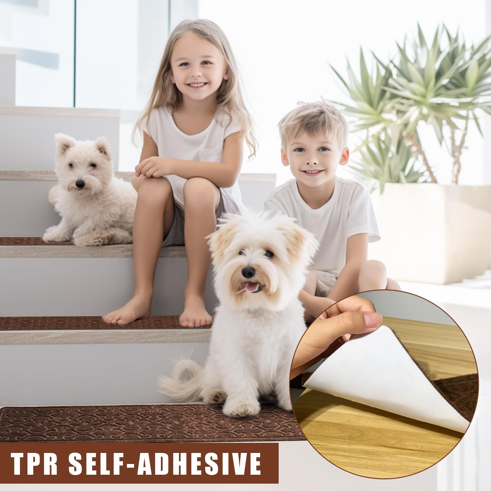 FlowaFoli non-slip bottom keeps indoor stairs stable and secure