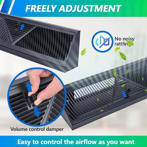Flowild baseboard register removable faceplate enables easy cleaning and maintenance