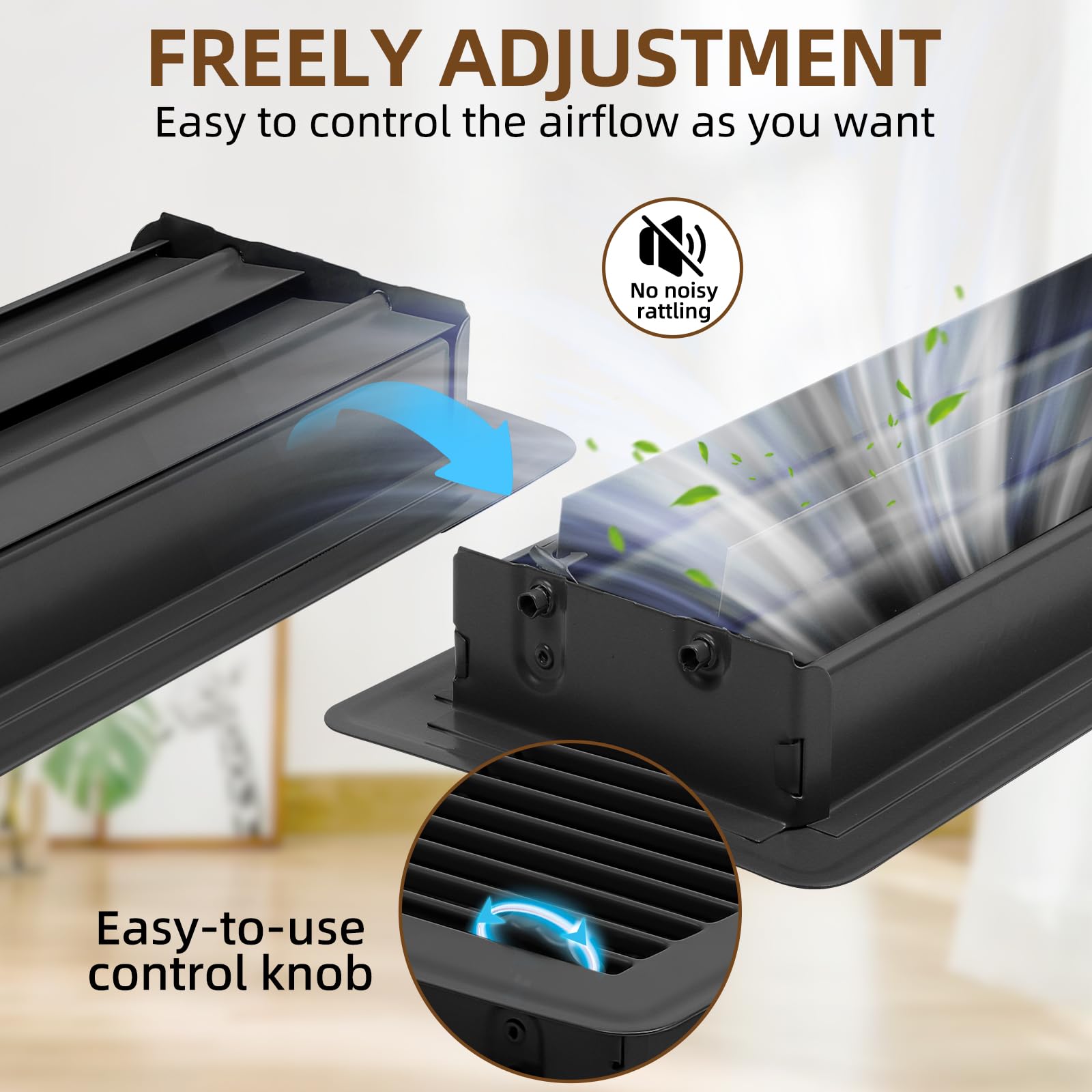 Flowild opposed blade damper enables precise, quiet airflow control.