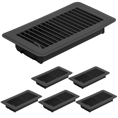 Flowild six-pack 4x8 floor register showing compact packaging for quick replacement.
