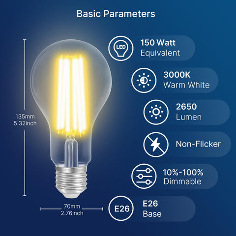 FLSNT 18W LED bulbs offer energy-efficient replacement for 150W incandescent.