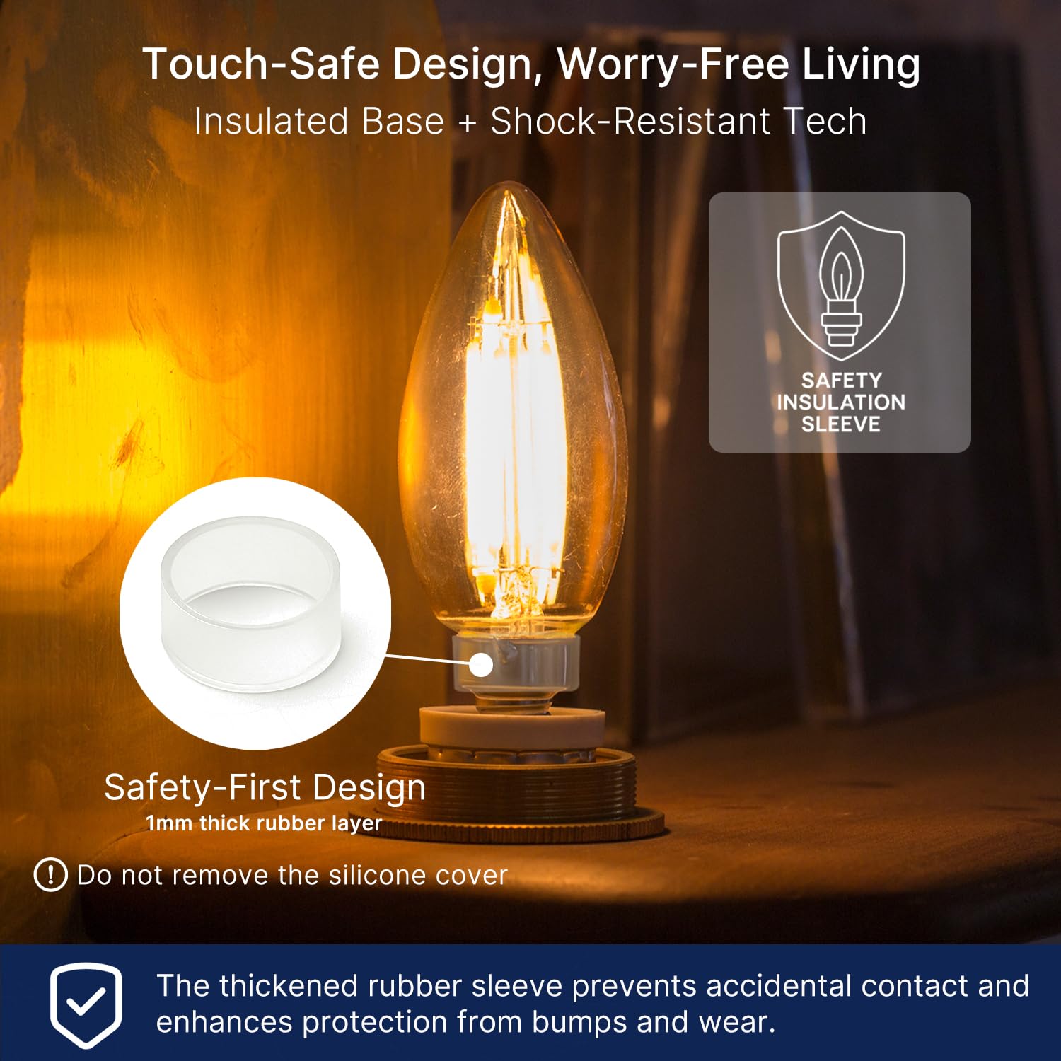 FLSNT 2700K soft white LED bulb delivers cozy ambient lighting.