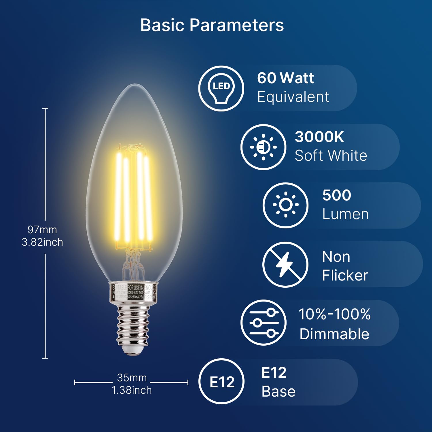 FLSNT 3000K warm white LED bulb for cozy rooms