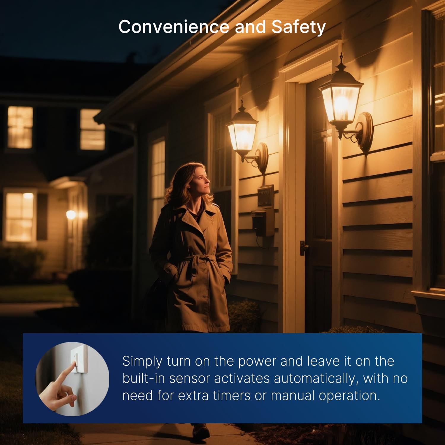 FLSNT 800 lumens soft white 2700K creates welcoming exterior ambiance.