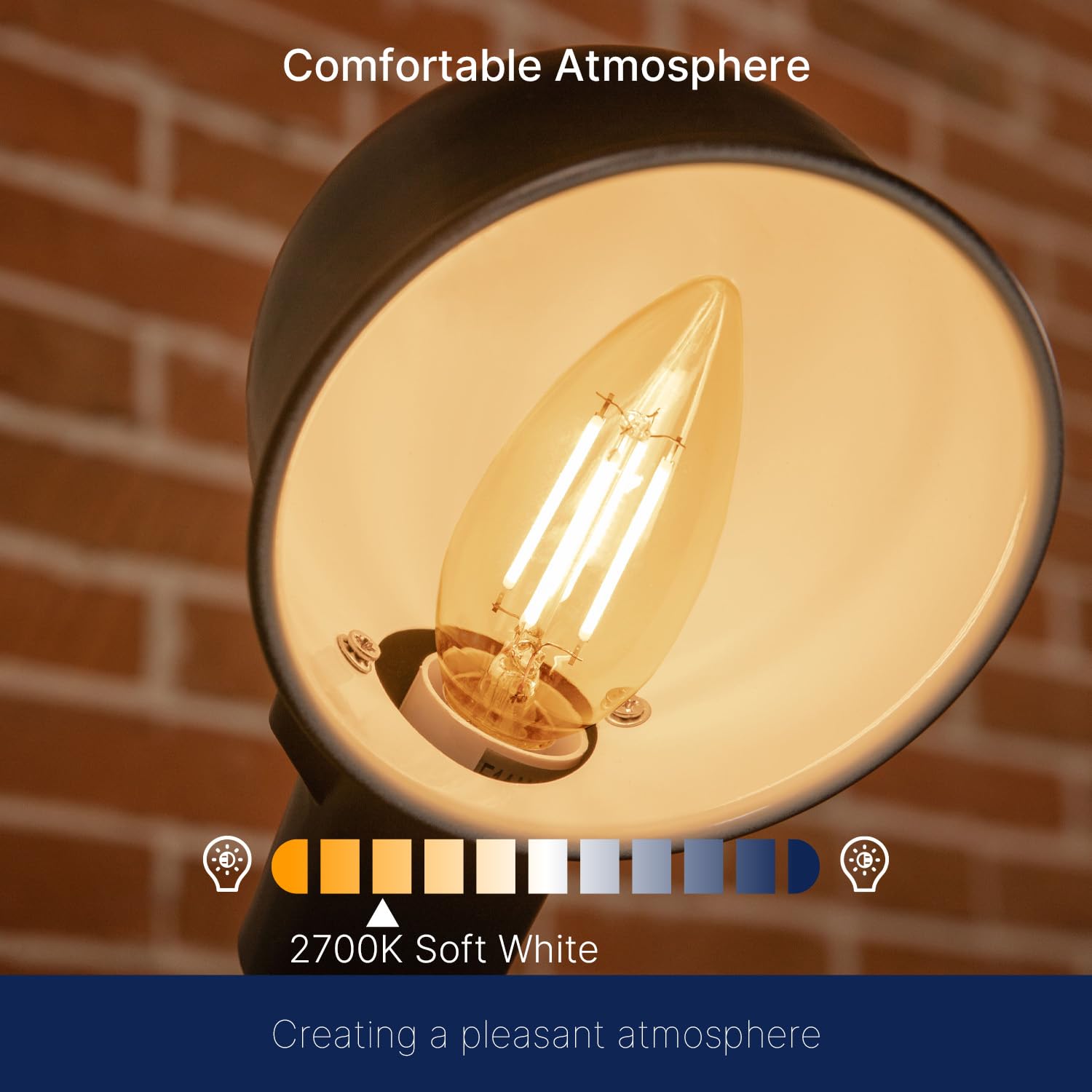 FLSNT dimmable bulbs ideal for a serene bedroom setting