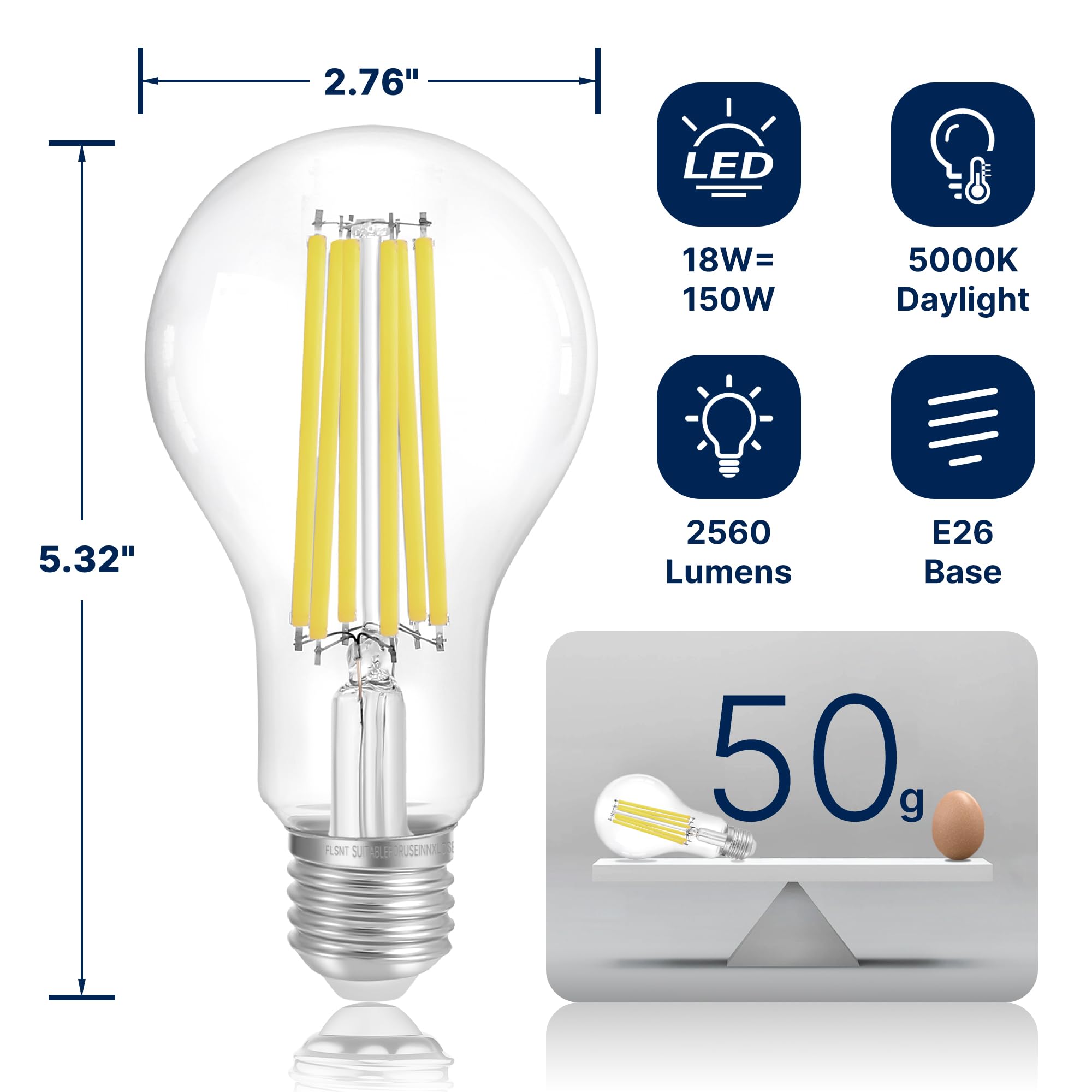 FLSNT dimmable LED bulb shown in lamp for smooth brightness control