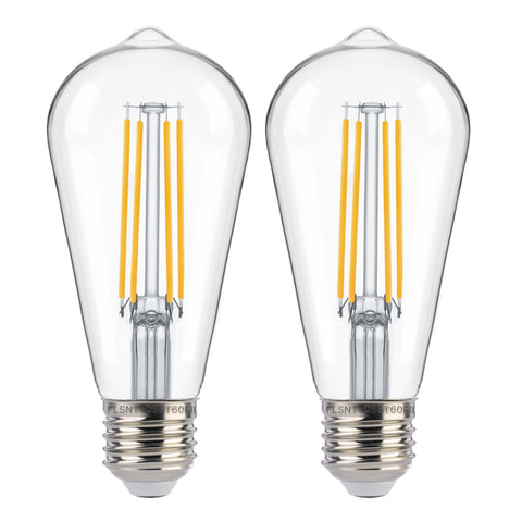 FLSNT Dusk-to-Dawn outdoor ST19 LED bulb auto illuminates after dark