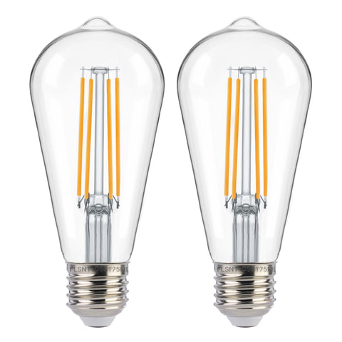FLSNT Dusk-to-Dawn ST19 outdoor light glows automatically for nighttime visibility