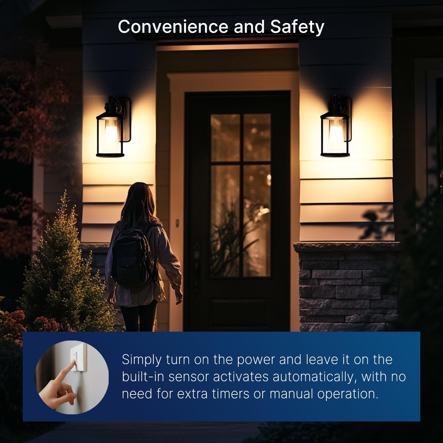 FLSNT E26 base bulb installs easily into standard outdoor fixtures