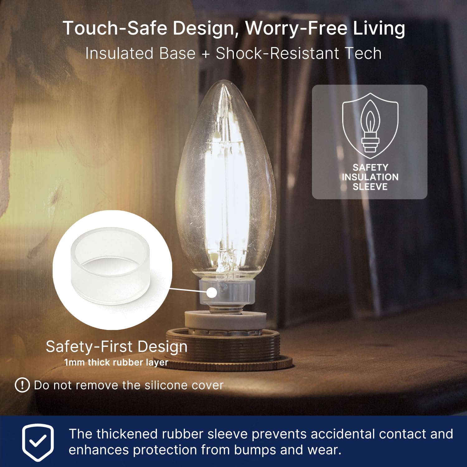 FLSNT energy-saving 4W LED candelabra bulb reduces energy use with strong illumination