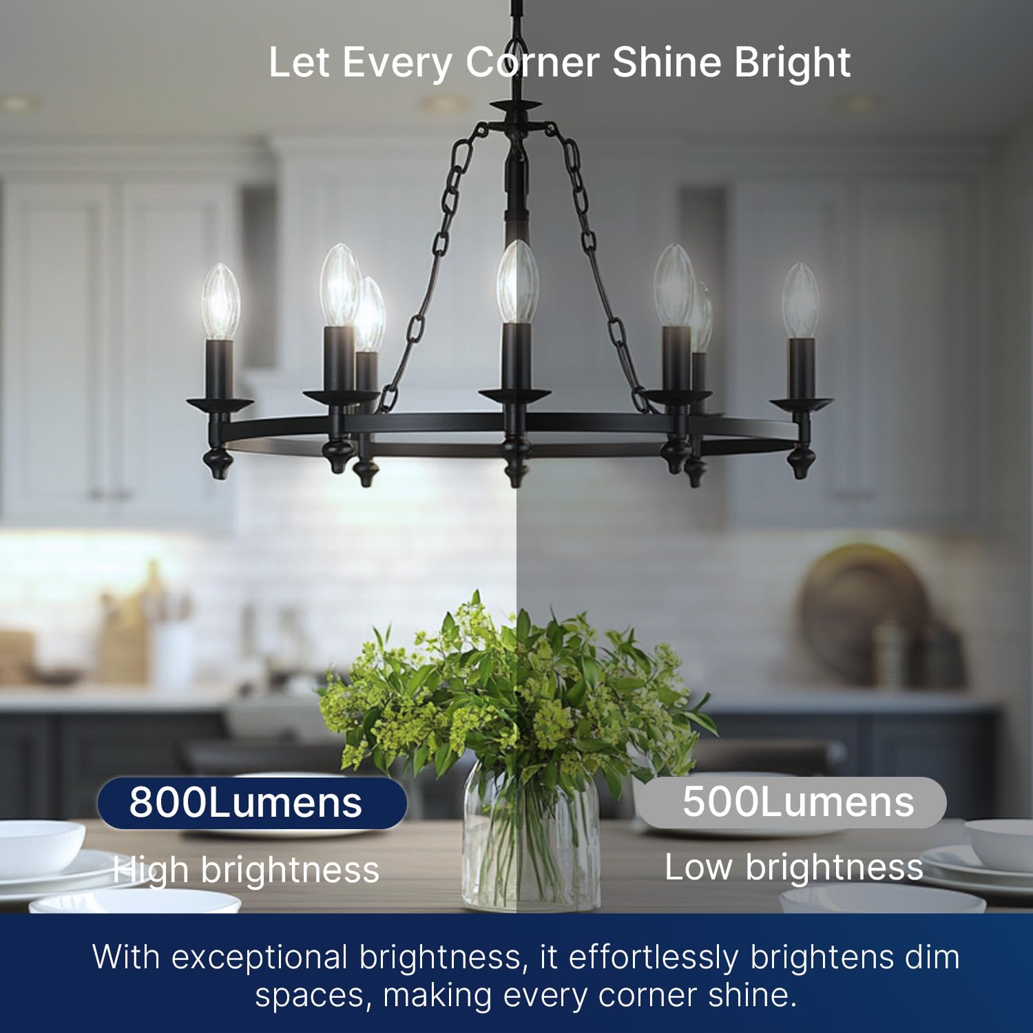 FLSNT energy-saving LED bulb uses 5.5W for efficiency.