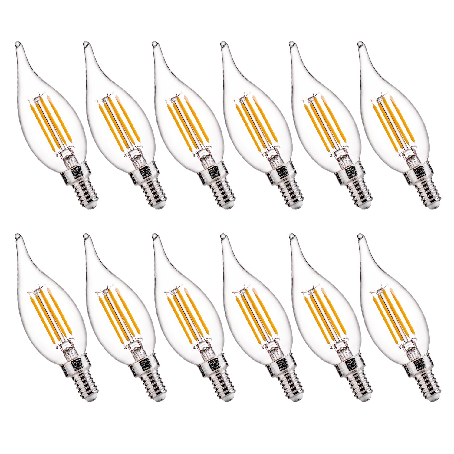 FLSNT LED candelabra bulbs deliver 2700K soft white with immediate 450LM brightness for cozy rooms.