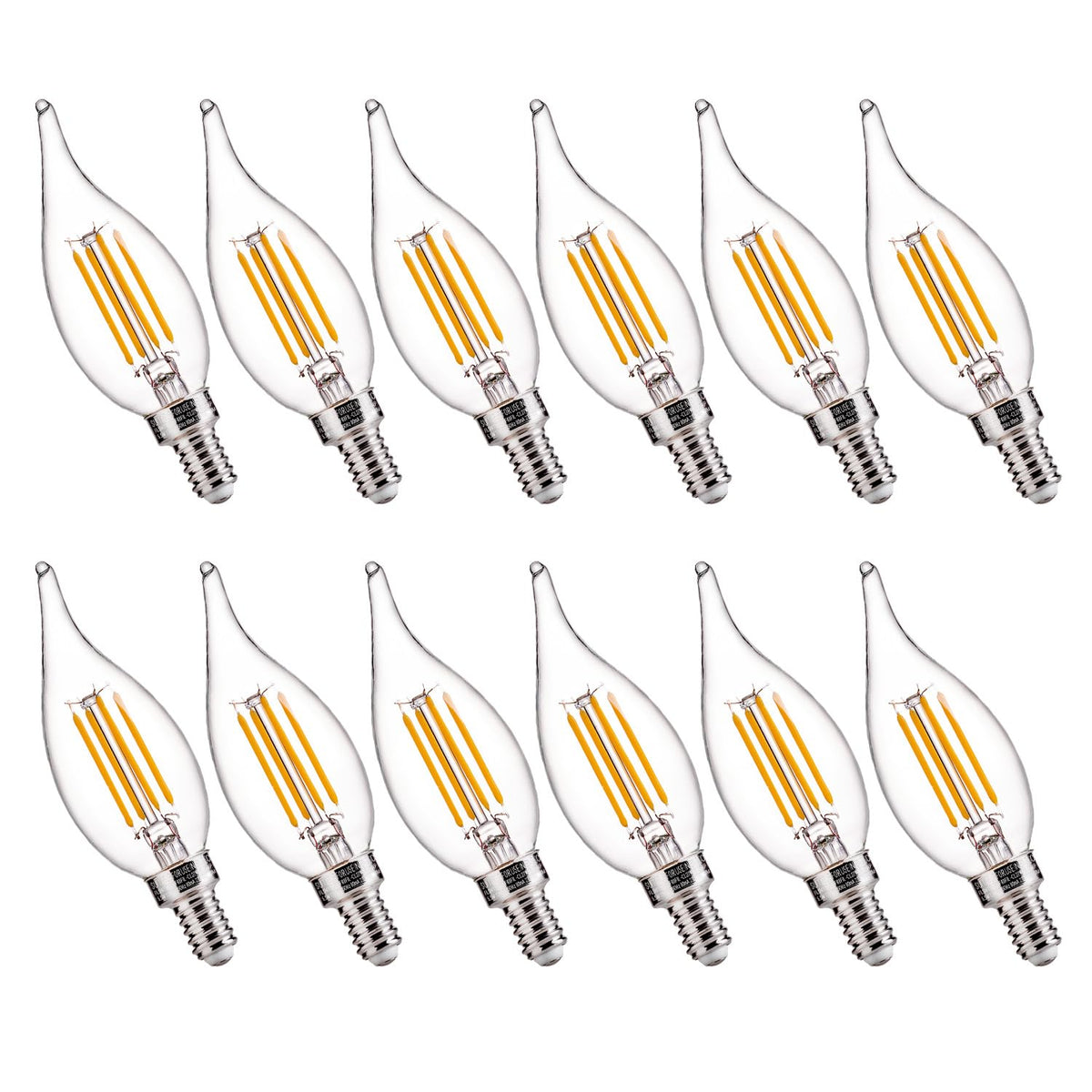 FLSNT LED candelabra bulbs deliver 2700K soft white with immediate 450LM brightness for cozy rooms.