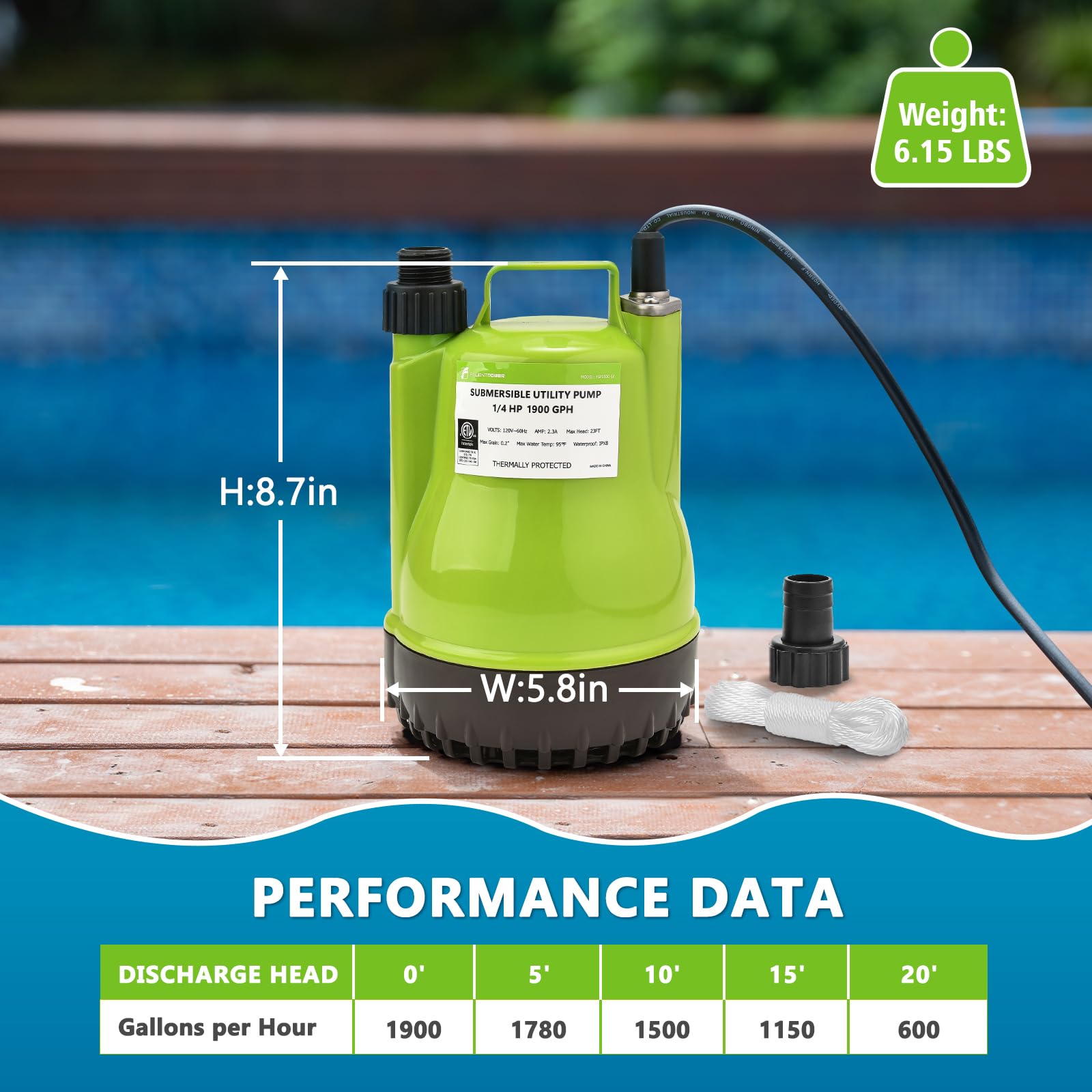 FLUENTPOWER compact lightweight design with handle for easy transport.