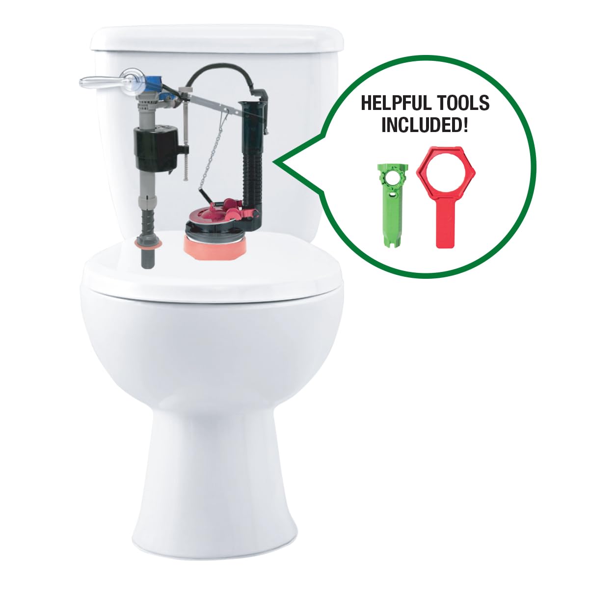 3-inch flush valve height adjustment demonstrates versatile installation.