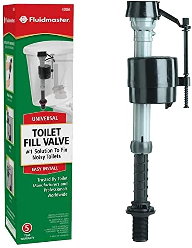 Fluidmaster 400A height adjustment shows 9–14 inch fit for many tanks.