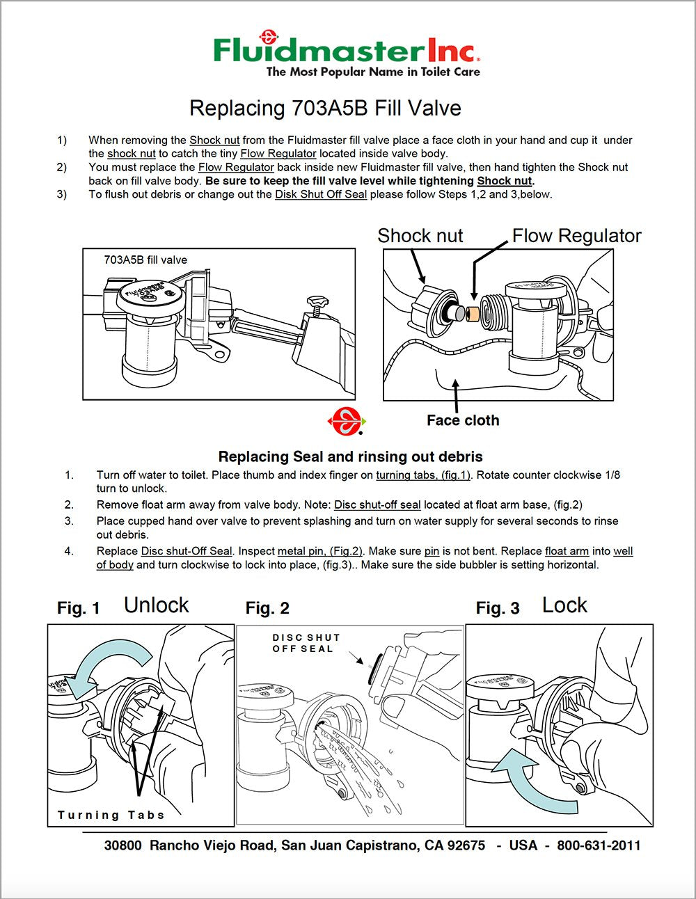 Fluidmaster 703AP4 compatibility with Glacier Bay toilets for direct replacement