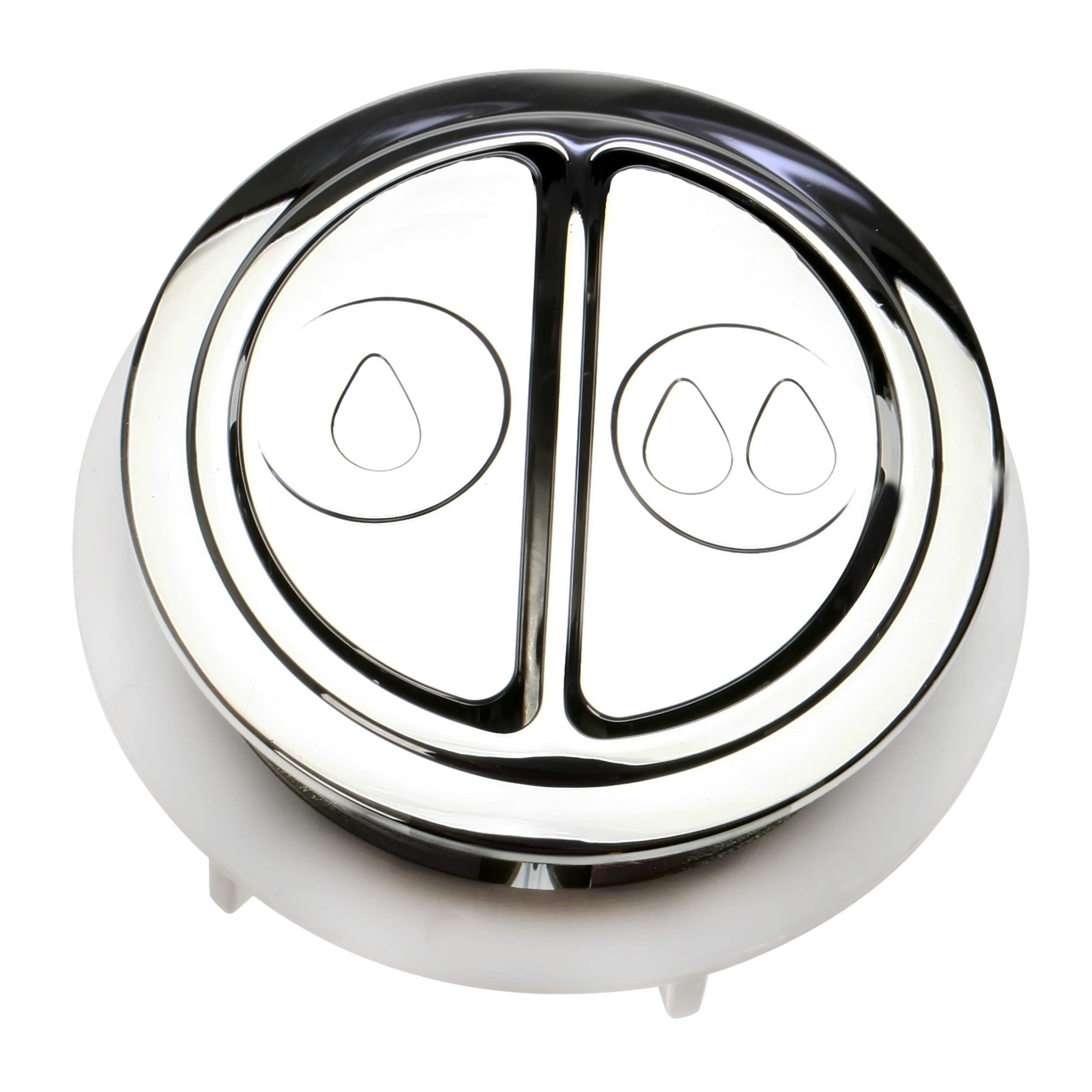 Fluidmaster 800P-001 chrome replacement button for Glacier Bay toilets improves look and function