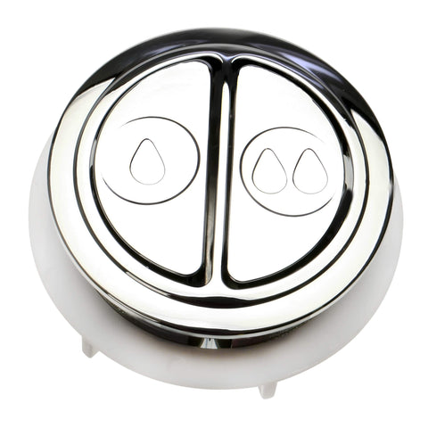 Fluidmaster 800P-001 chrome replacement button for Glacier Bay toilets improves look and function