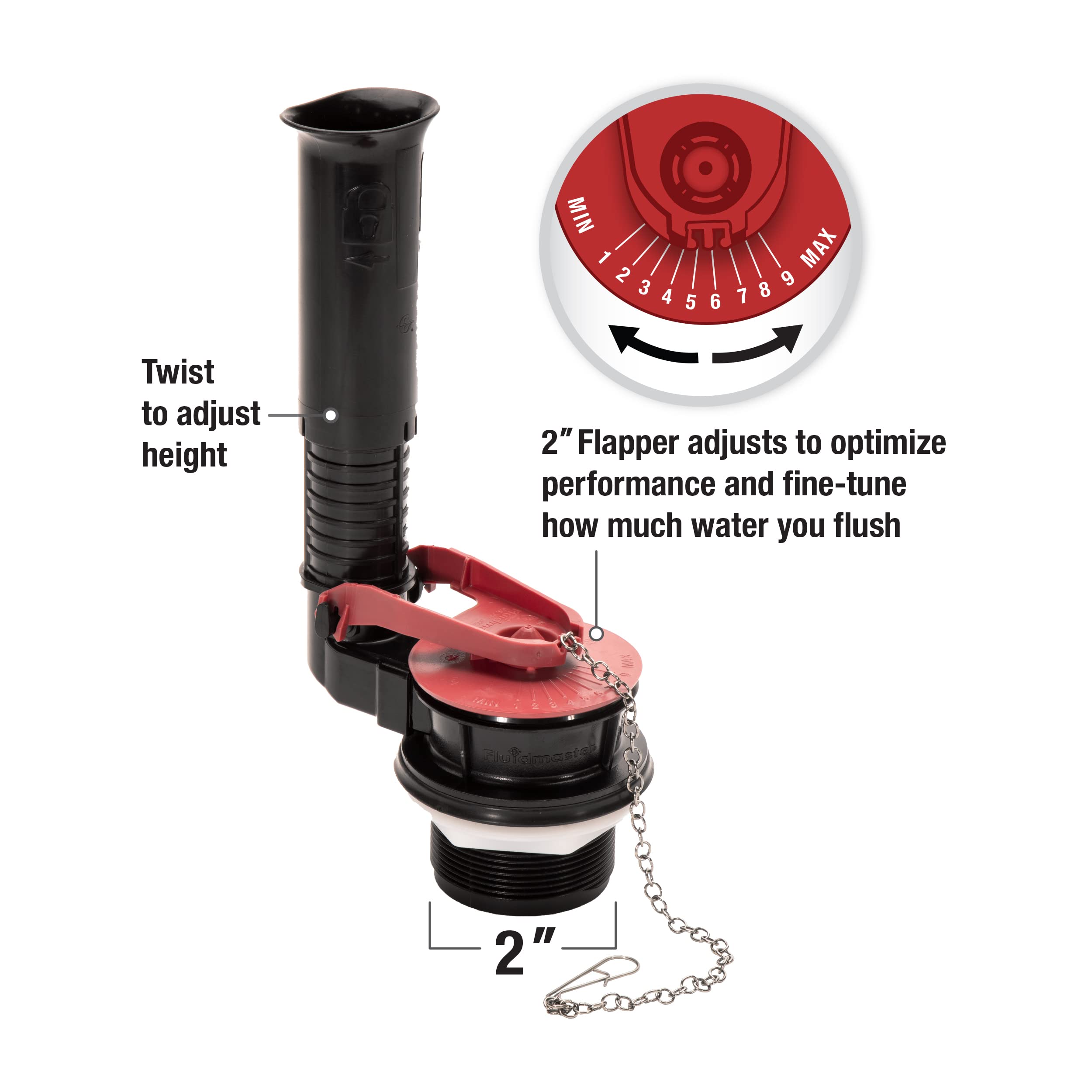 Fluidmaster PerforMAX fill valve assembly showcases quick-connect design for easier installation