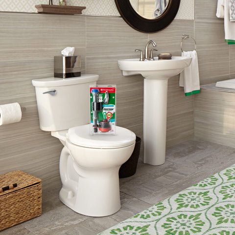 Fluidmaster PerforMAX water supply connector illustrates universal compatibility with 2-inch toilets