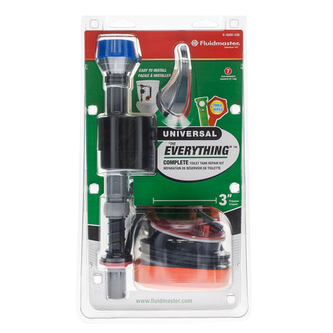 Stainless steel hardware provides durable repair components.