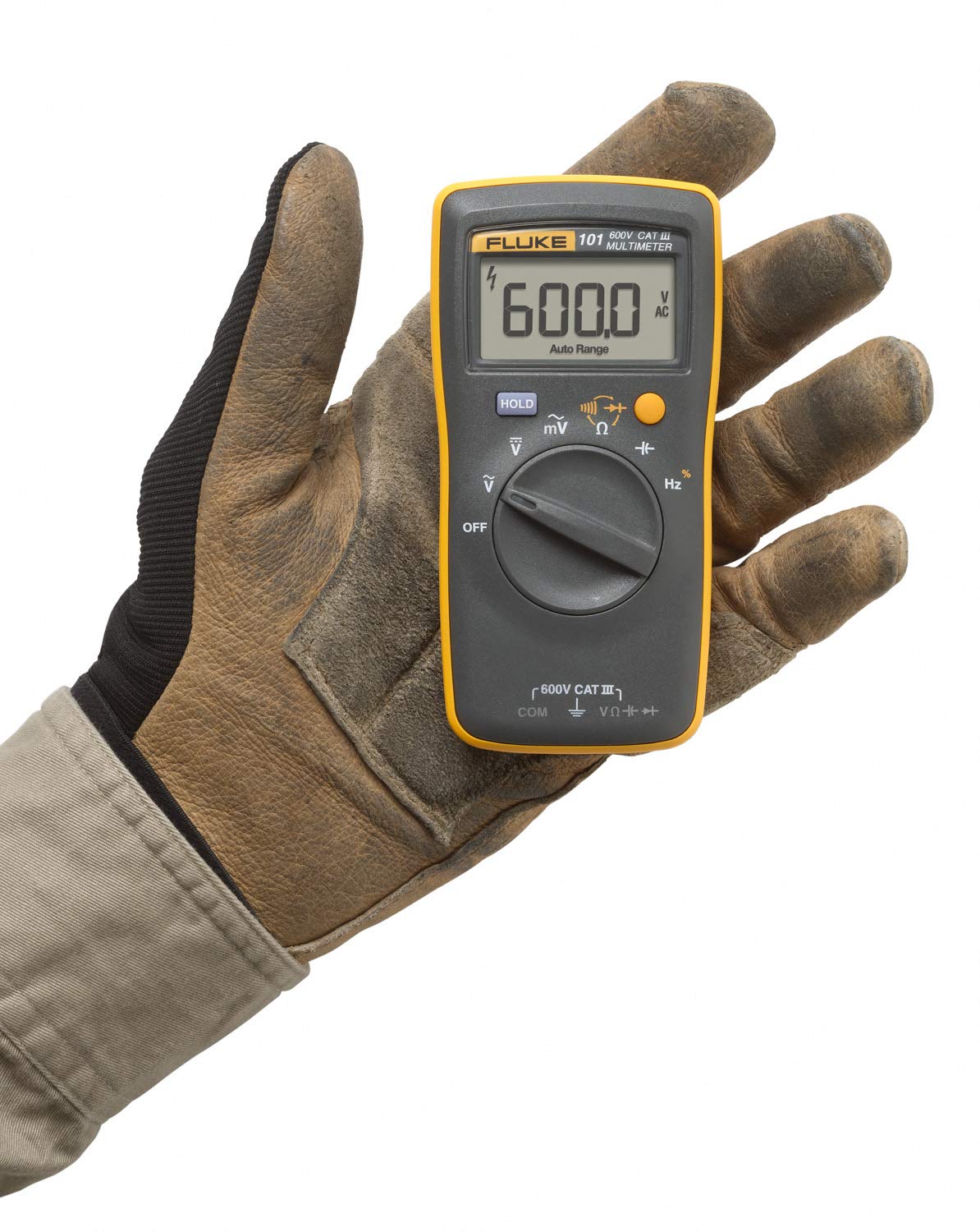 Fluke 101 shows diode and continuity test with buzzer for fast checks.