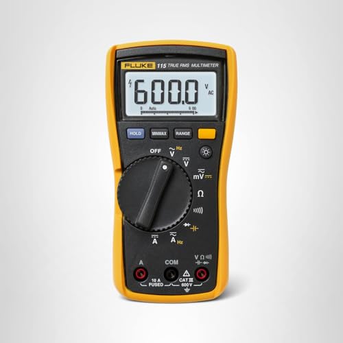 Fluke 115 600V CAT III safety rated for versatile field testing