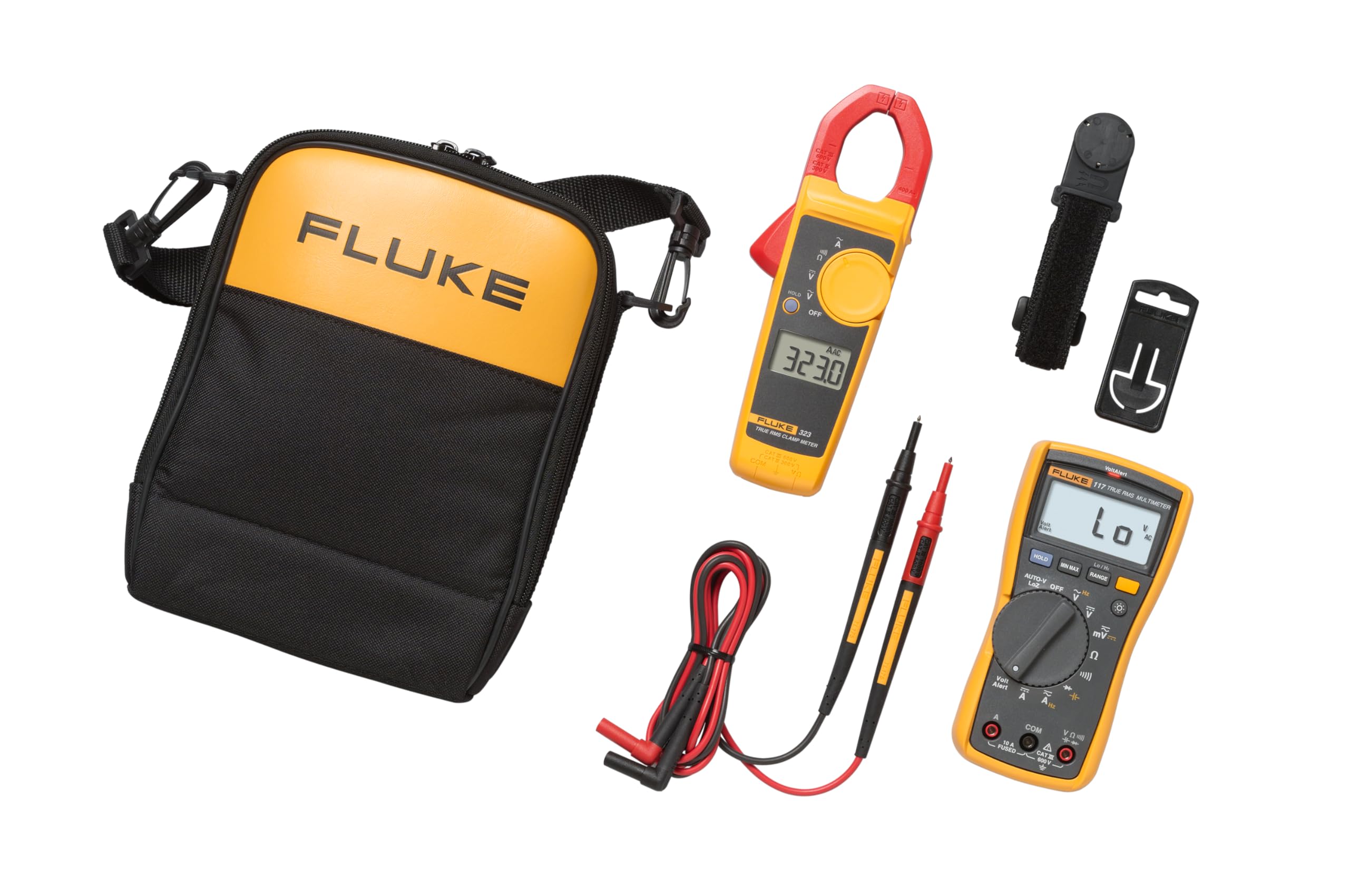 Fluke 117 digital multimeter front view for precise voltage and current readings