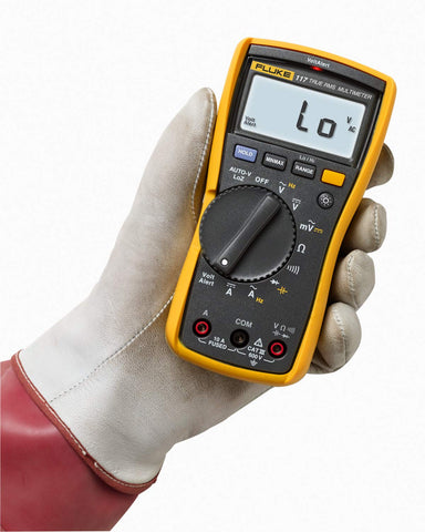 Fluke 117 low impedance mode reduces ghost voltage for trusted readings.